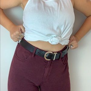 Maroon American Eagle Skinny Jeans